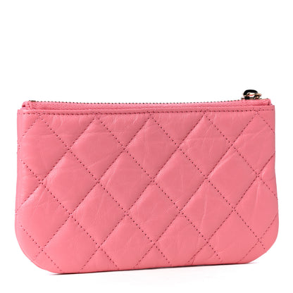 Chanel Aged Calfskin Quilted Small Reissue Cosmetic Case Pink 2 of 4