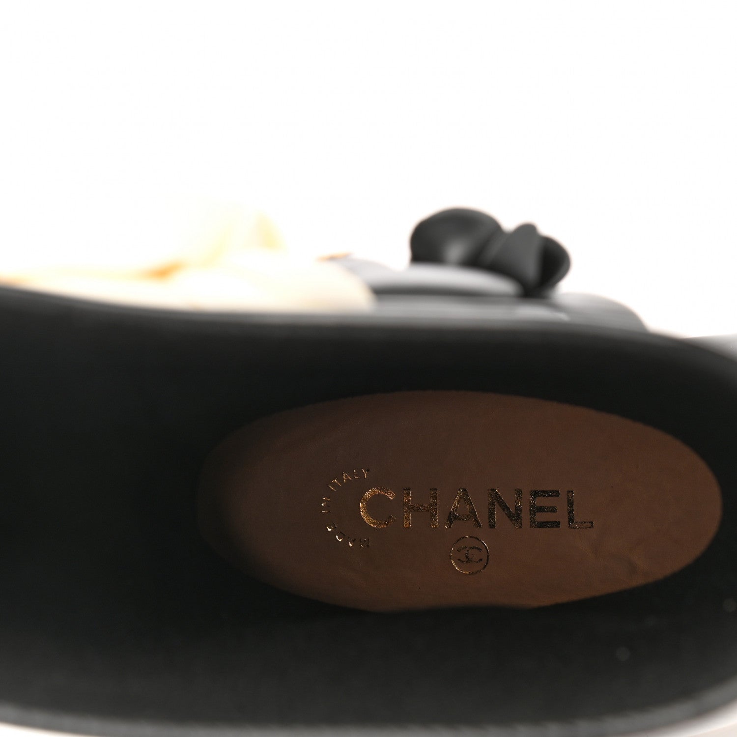 Chanel Rubber Camellia Rain Boots 38 Black 7 of 8