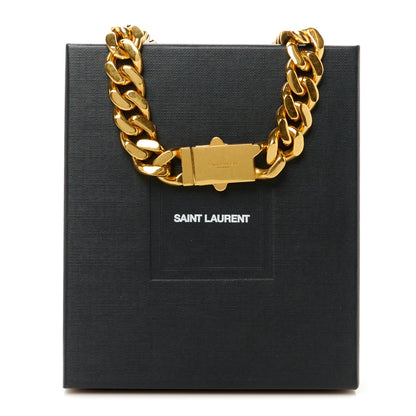 Saint Laurent Metal Curb Chain Necklace Gold 5 of 5