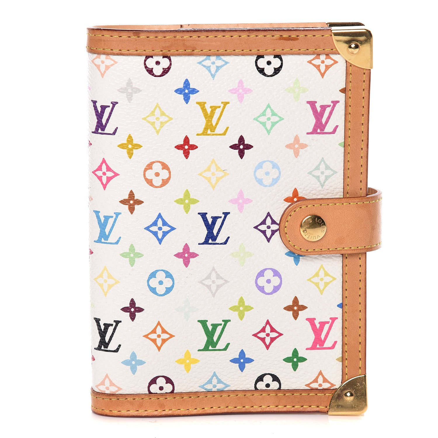Louis Vuitton Monogram Multicolor Small Ring Agenda Cover White 1 of 13