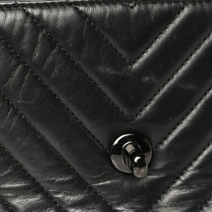 Chanel Lambskin Chevron Quilted Mini Rectangular Flap So Black 23 of 29