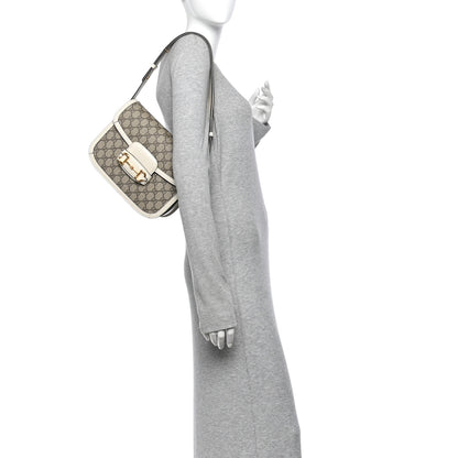 Gucci GG Supreme Monogram Horsebit 1955 Shoulder Bag Beige Mystic White 2 of 13