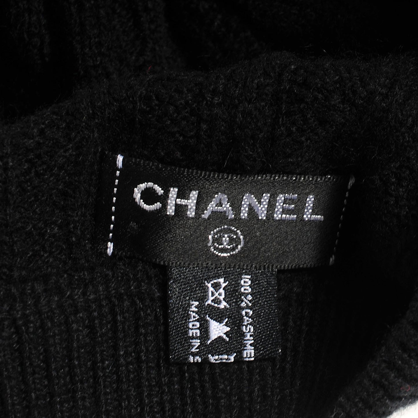 Cashmere Chain CC Beanie Black