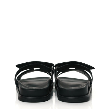 Hermes Calfskin Womens Chypre Sandals 36 Black 5 of 9