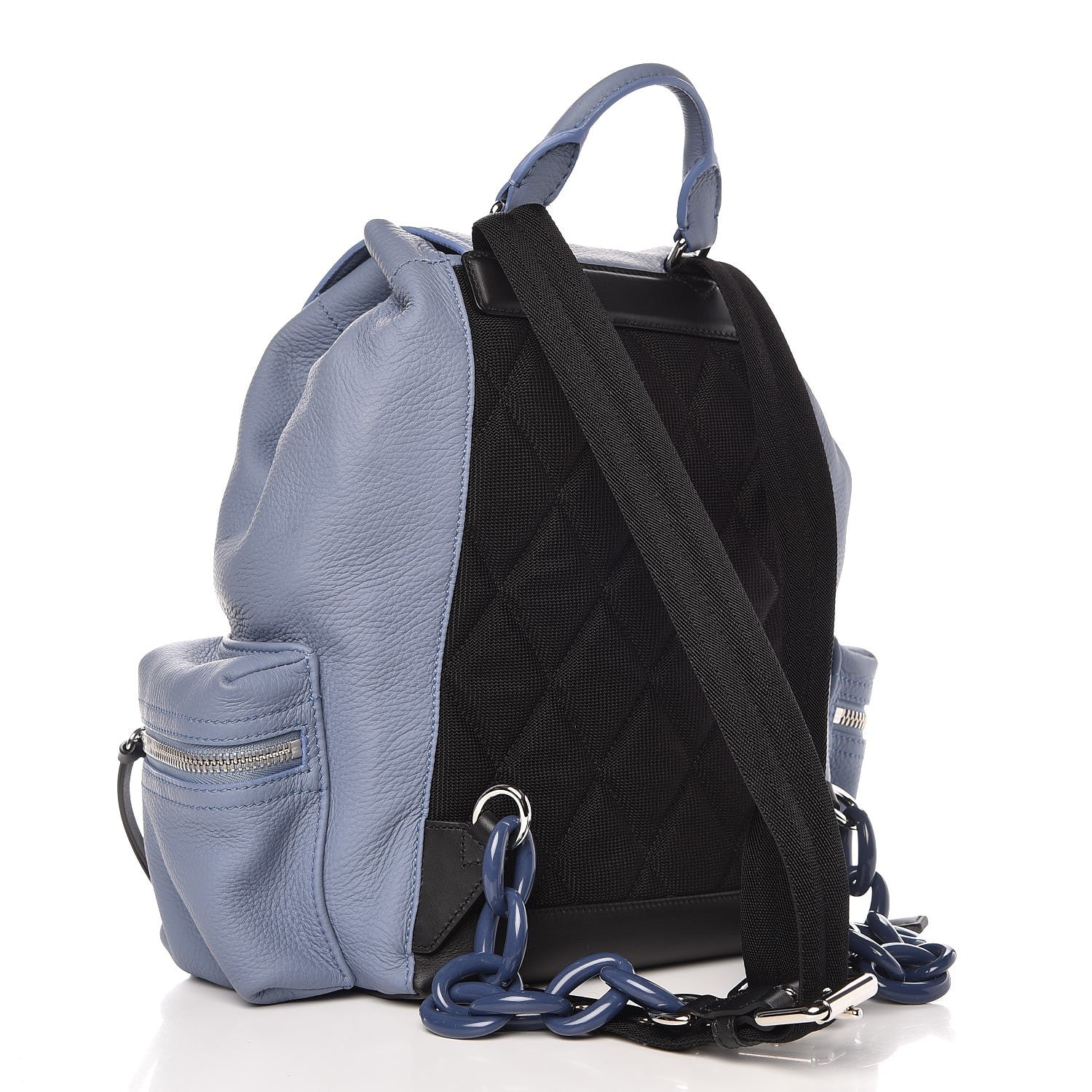 Burberry Deerskin Medium Rucksack Backpack Slate Blue 3 of 8