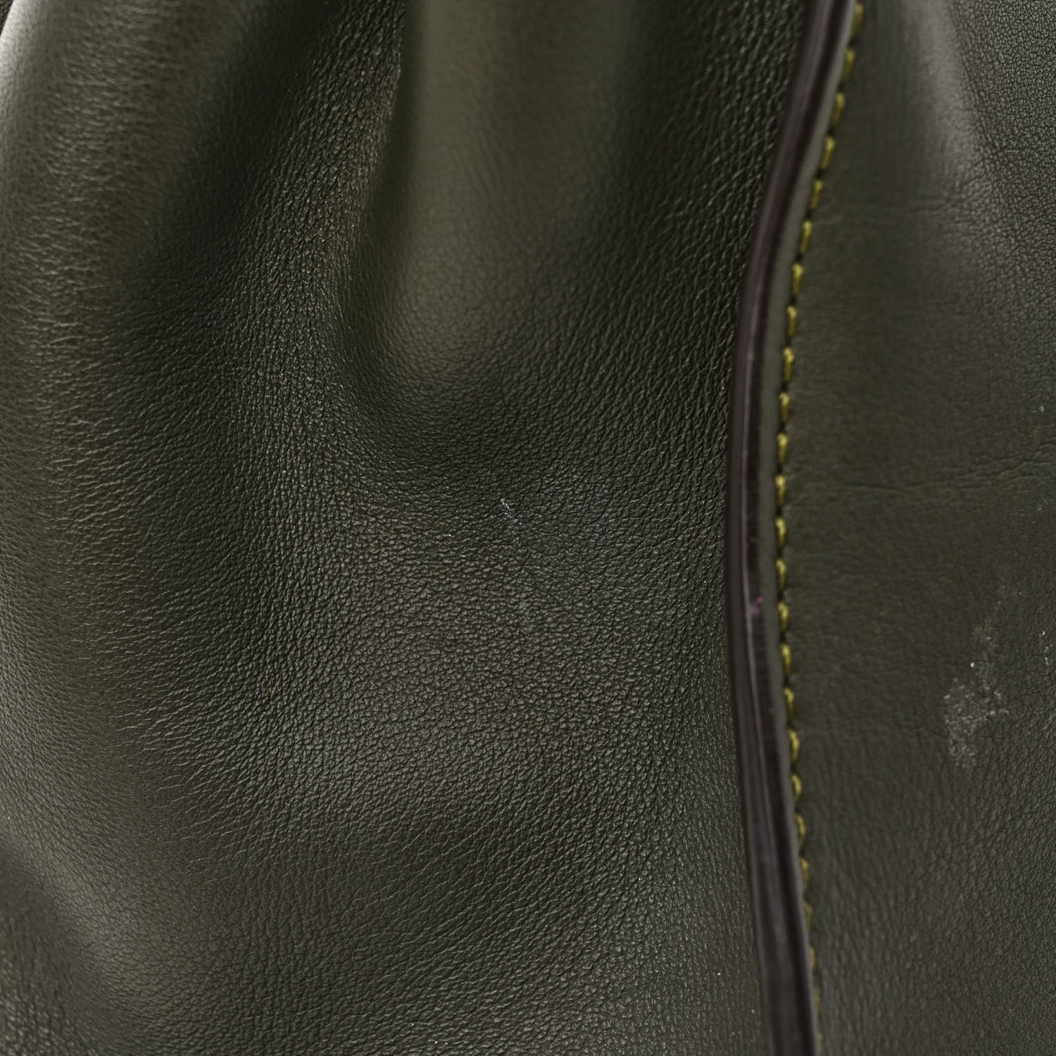 Fendi Vitello Seta Shiny Nappa Medium Peekaboo Iconic Satchel Verde Prato Makeup 14 of 18