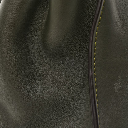 Fendi Vitello Seta Shiny Nappa Medium Peekaboo Iconic Satchel Verde Prato Makeup 14 of 18