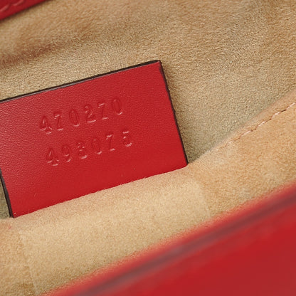 Gucci Calfskin Mini Sylvie Top Handle Bag Hibiscus Red 8 of 9