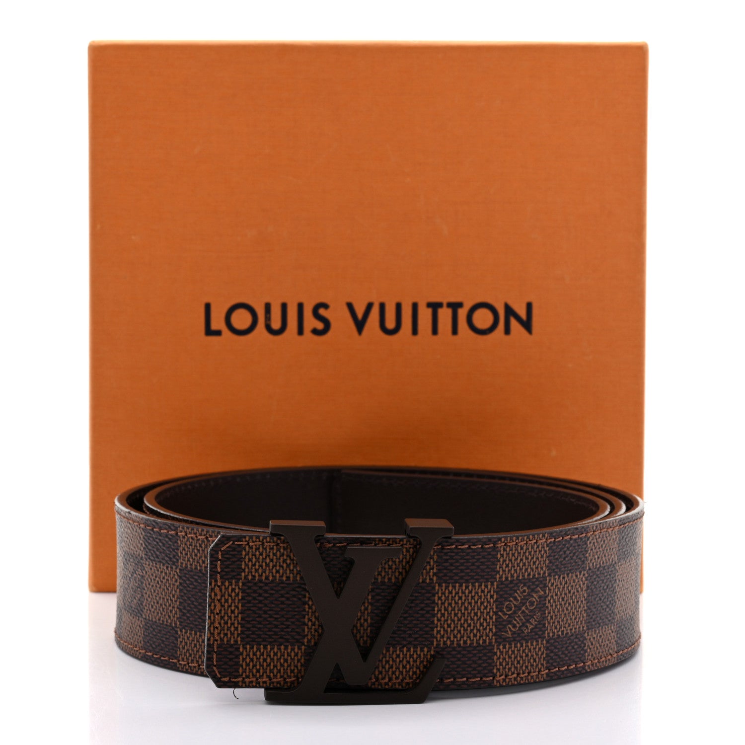 Louis Vuitton Damier Ebene 40mm LV Initiales Belt 7 of 7
