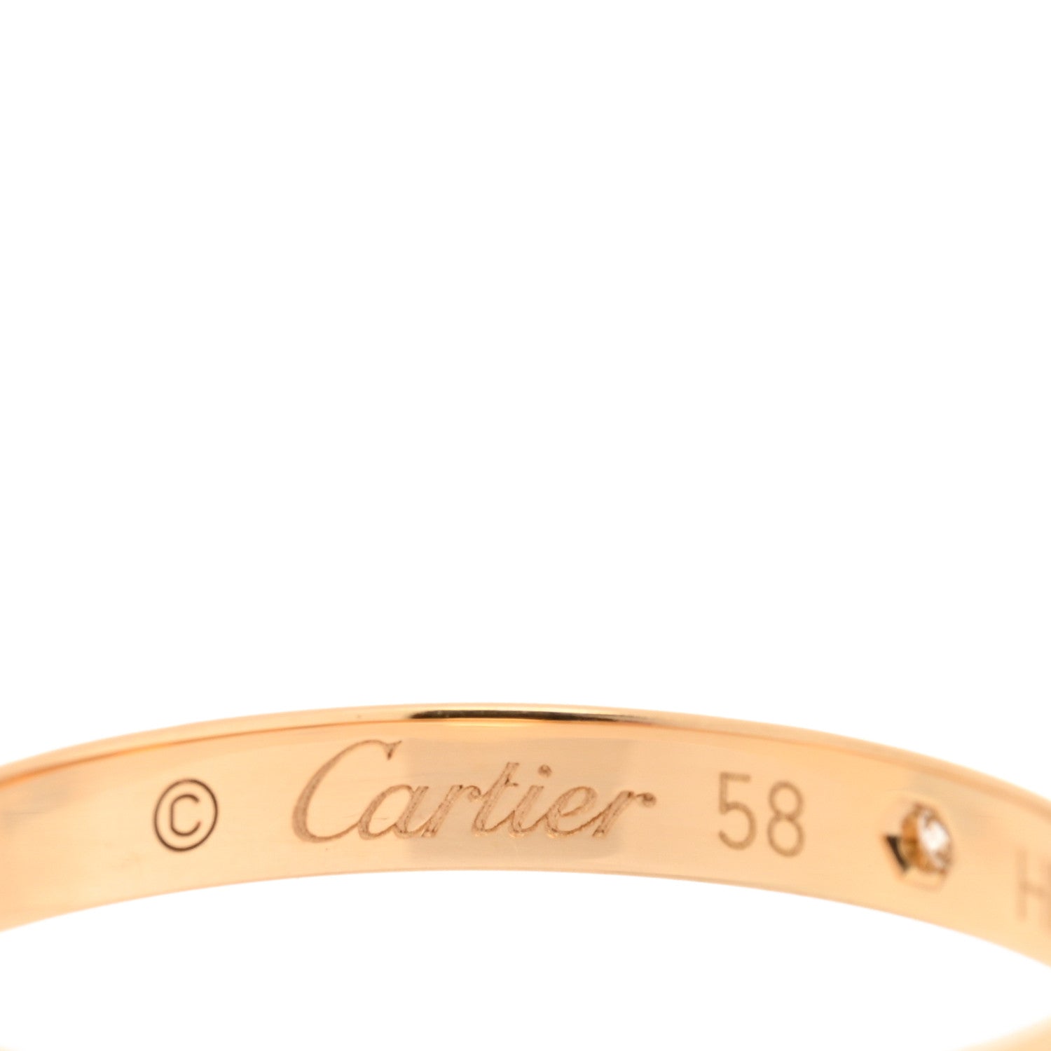 Cartier 18K Yellow Gold Diamond 2.6mm 1895 Wedding Band Ring 58 8.25 4 of 4