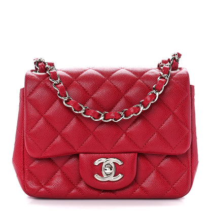Chanel Caviar Quilted Mini Square Flap Red 1 of 11