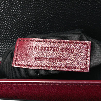 Saint Laurent Grain De Poudre Monogram Cassandra Clasp Bag Black Rouge Legion 7 of 10