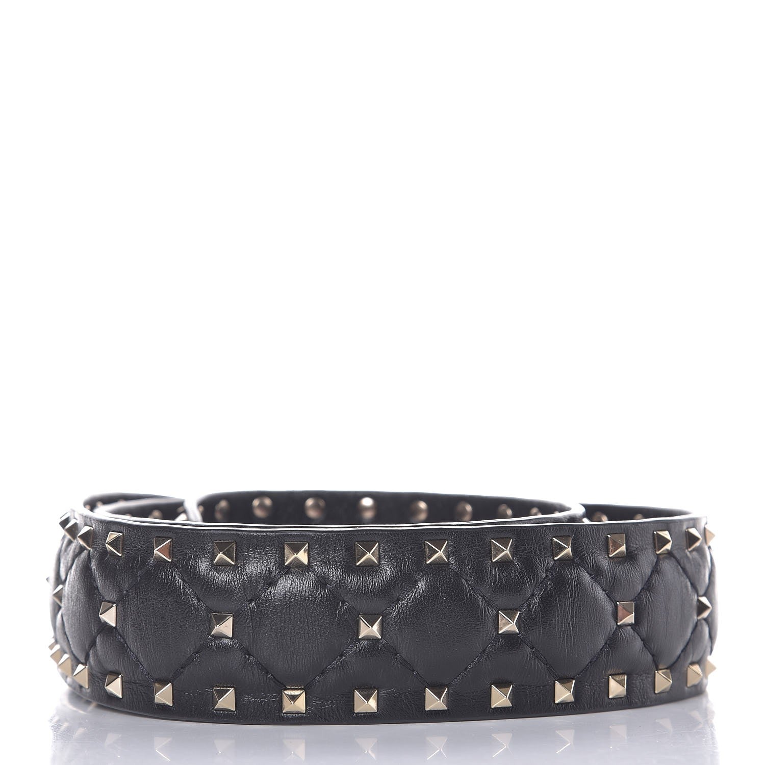 Valentino Garavani Lambskin Rockstud Spike Shoulder Strap Black 2 of 4