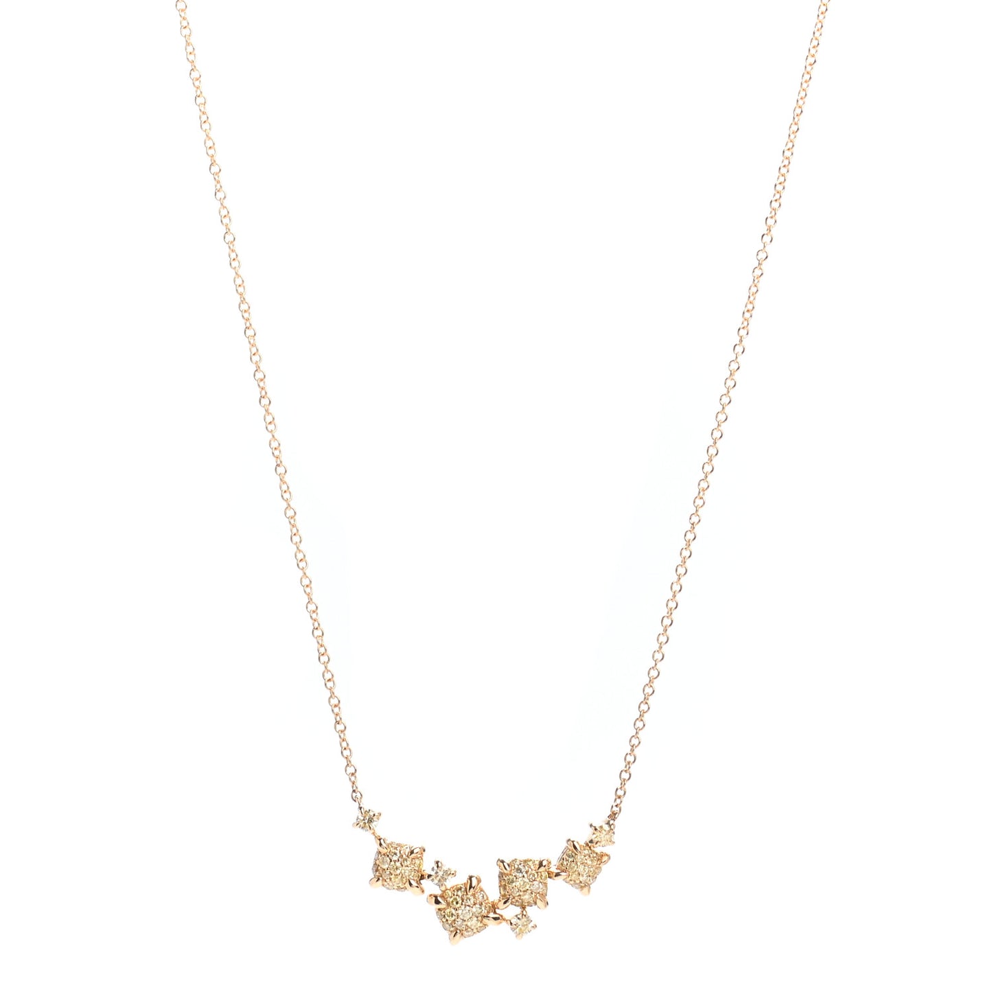 18K Yellow Gold Yellow Diamond Petite Chatelaine Necklace