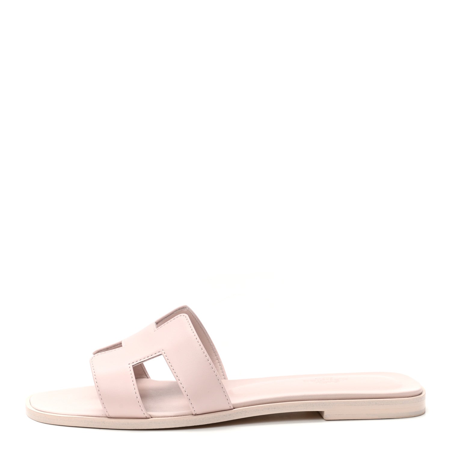 Hermes Box Calfskin Oran Sandals 39 Rose Pale 1 of 8