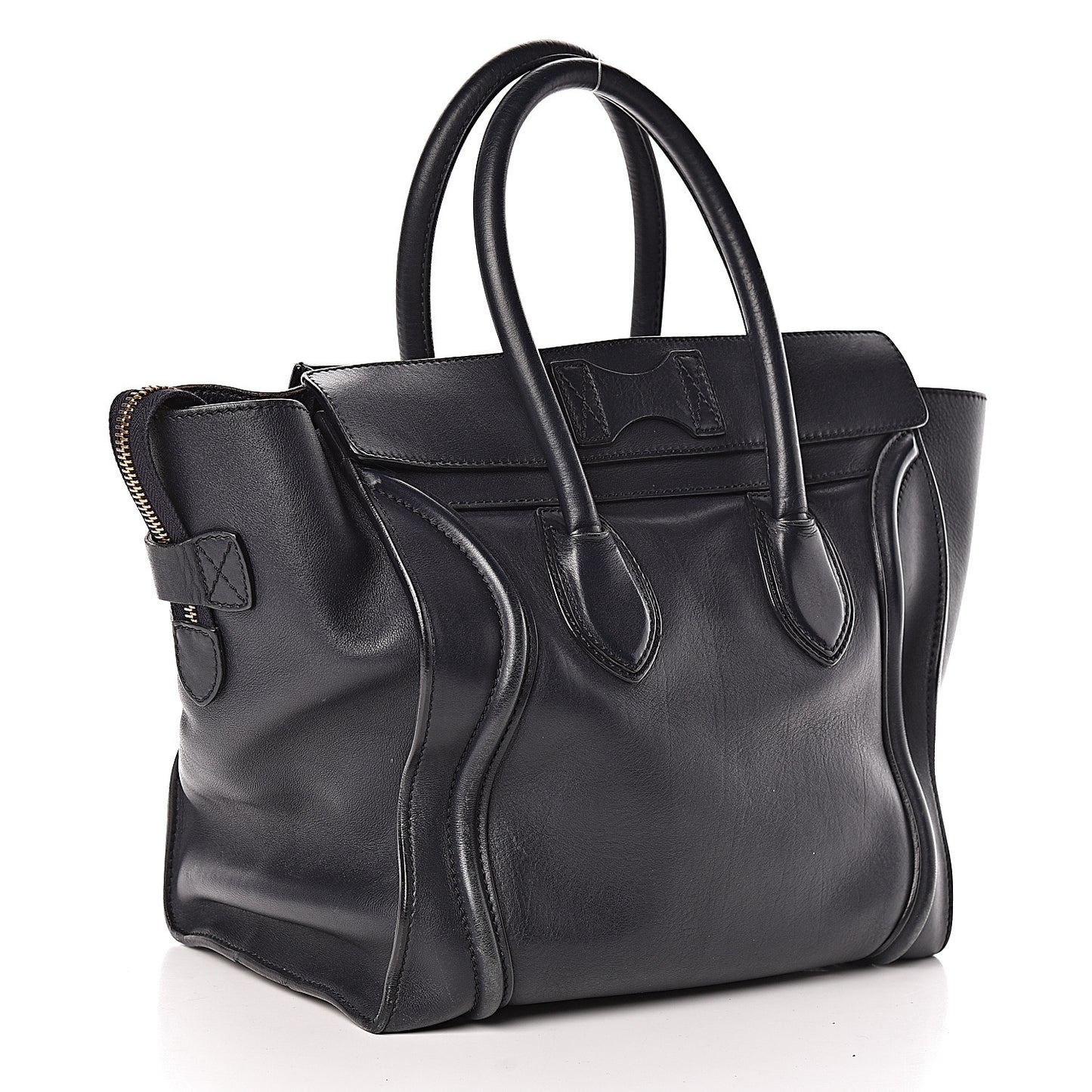 Smooth Calfskin Mini Luggage Navy Blue
