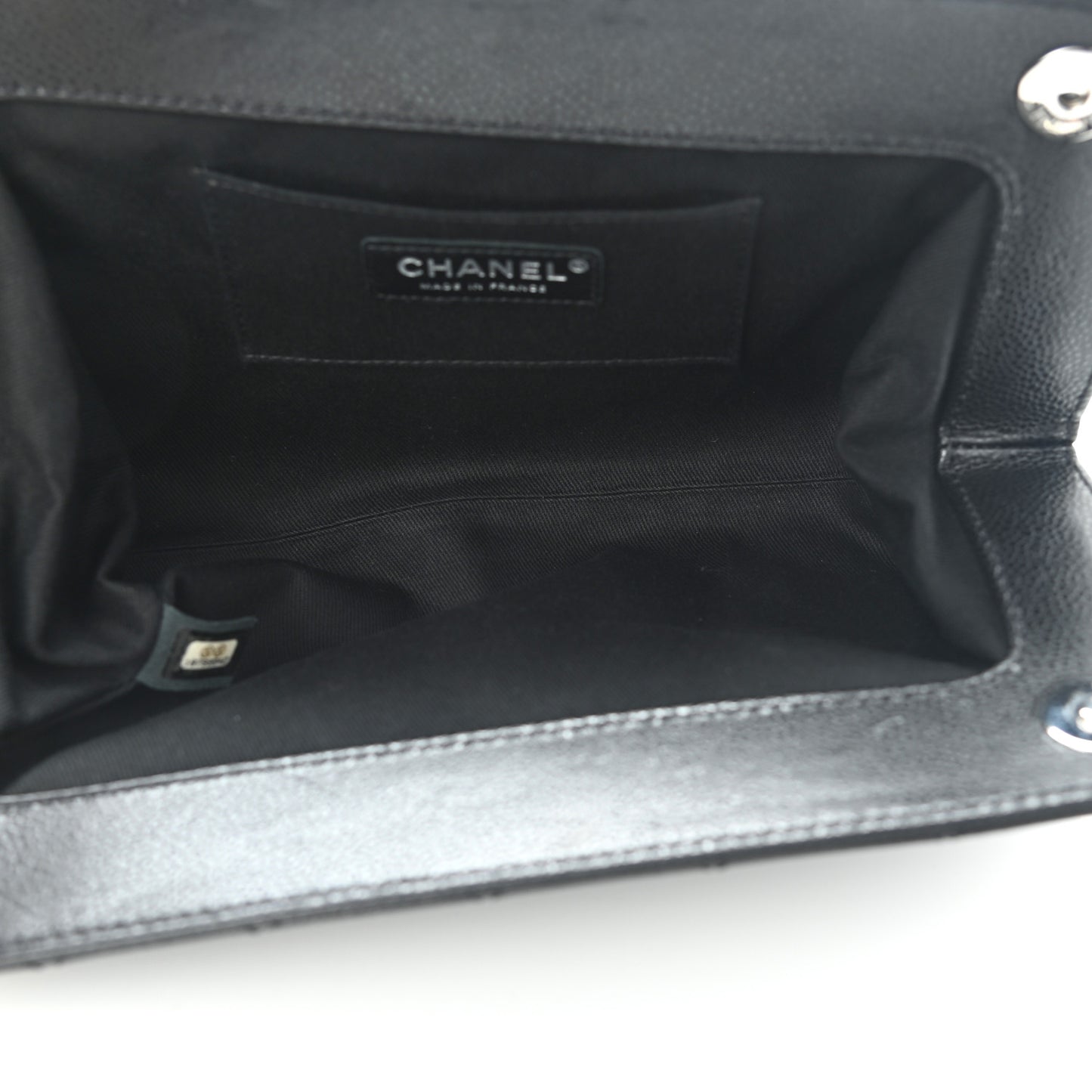 Caviar Quilted CC Clutch Black
