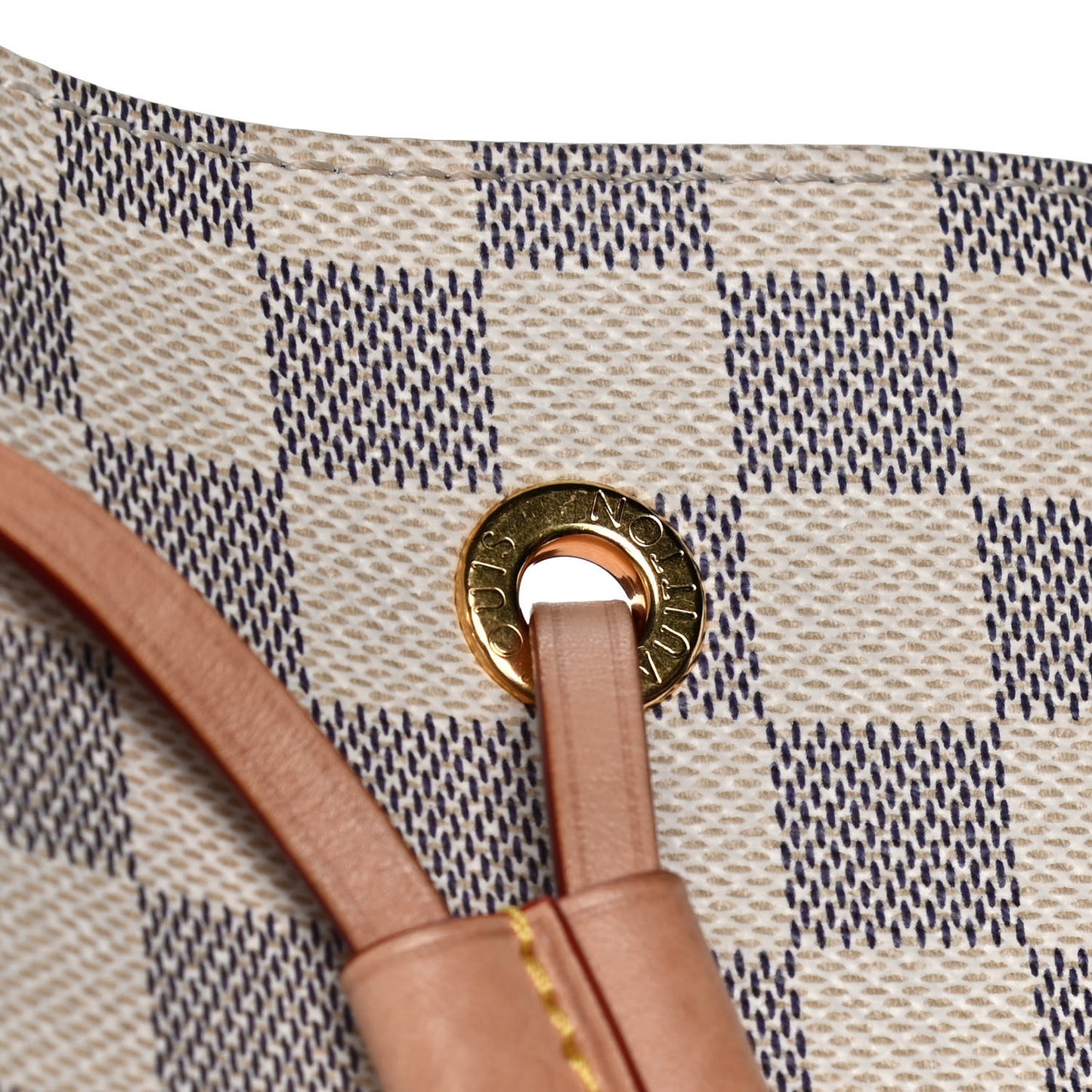 Damier Azur Braided Neonoe MM Peach Cream