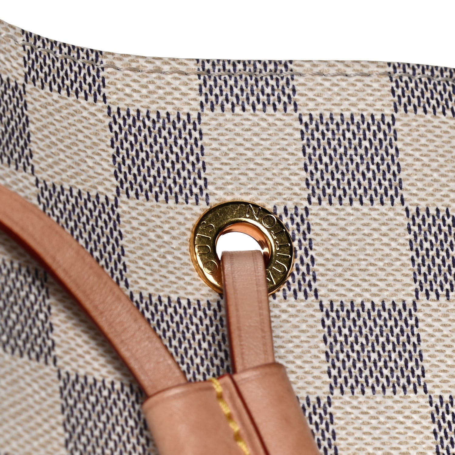 Louis Vuitton Damier Azur Braided Neonoe MM Peach Cream 9 of 19