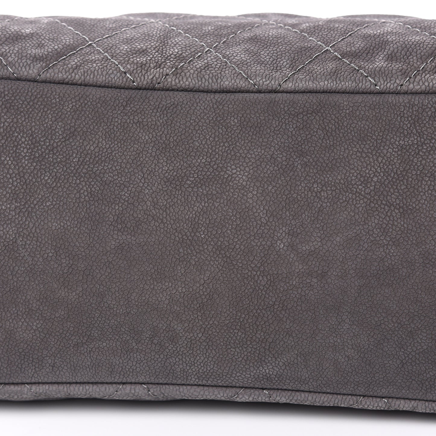 Iridescent Caviar Quilted Boy Handle Hobo Dark Grey