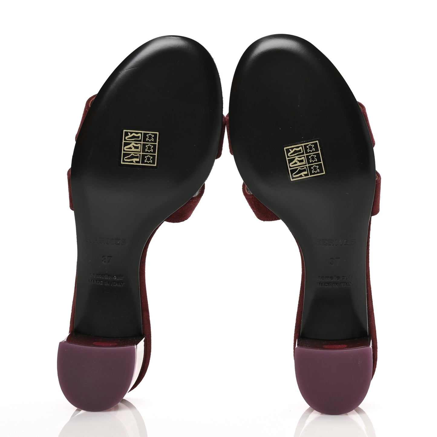 Suede Goatskin Oasis Sandals 37 Rouge Marsala