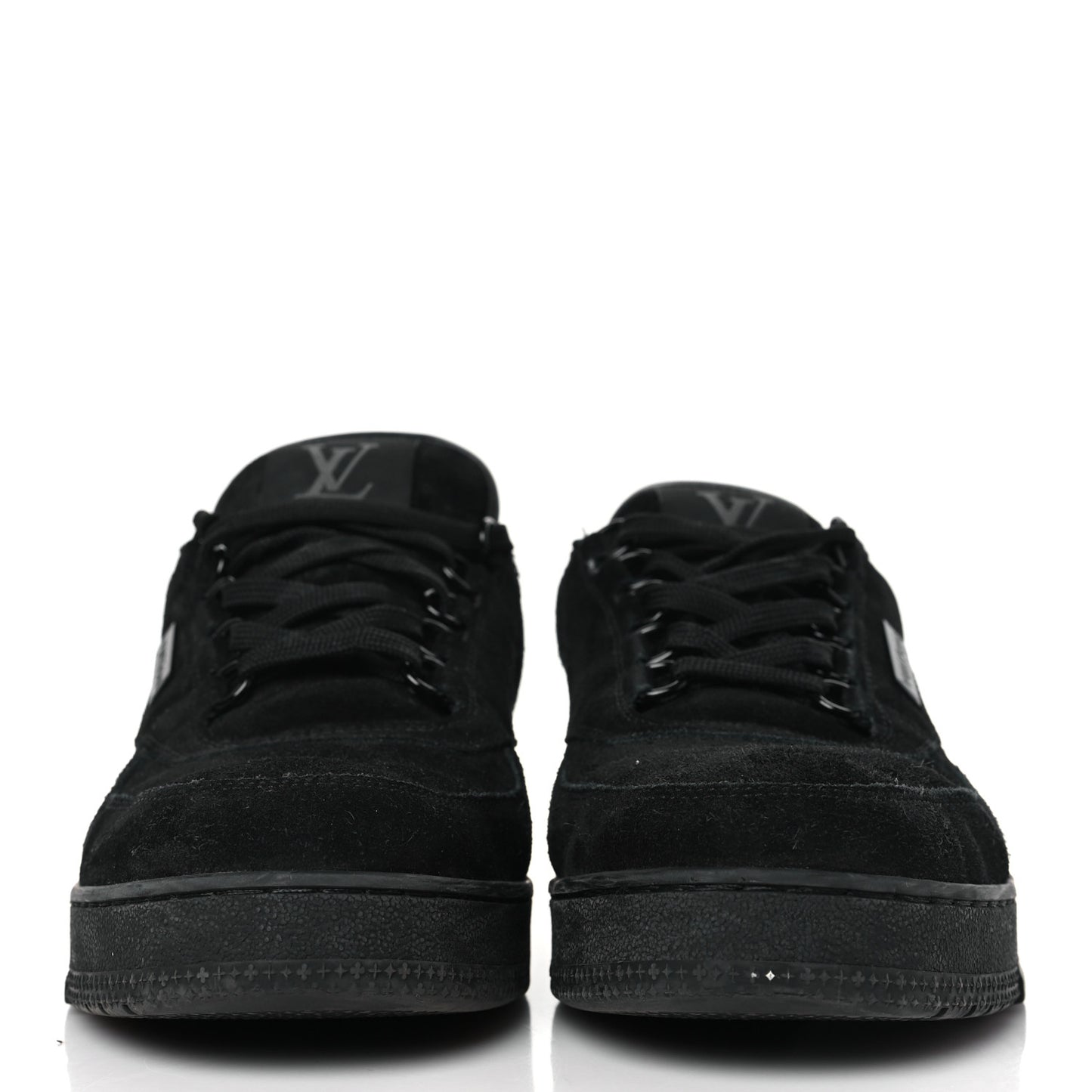 Suede Mens LV Trainer Sneakers 7.5 Black