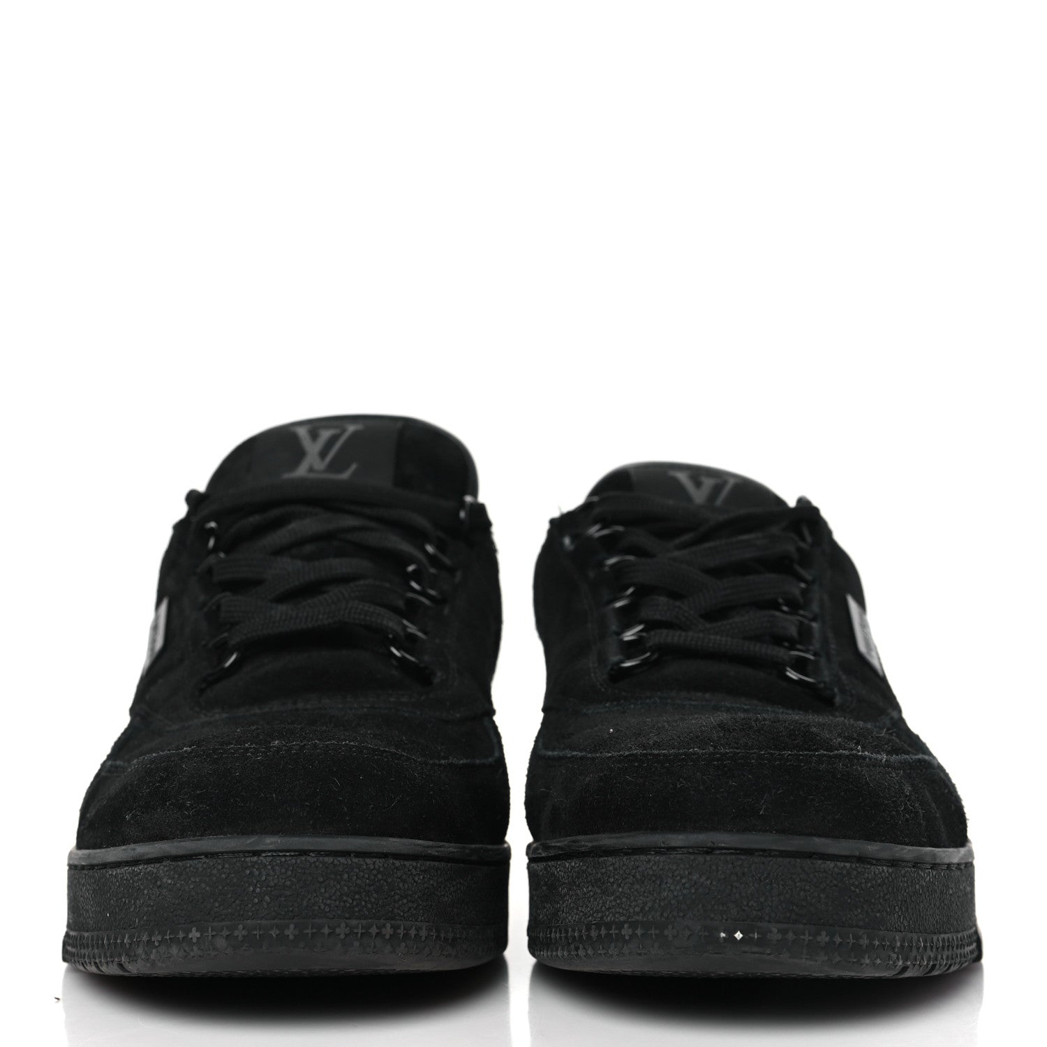 Louis Vuitton Suede Mens LV Trainer Sneakers 7.5 Black 2 of 7