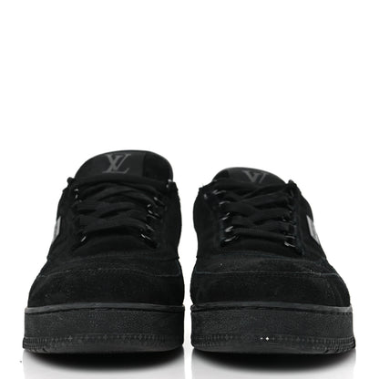 Louis Vuitton Suede Mens LV Trainer Sneakers 7.5 Black 2 of 7