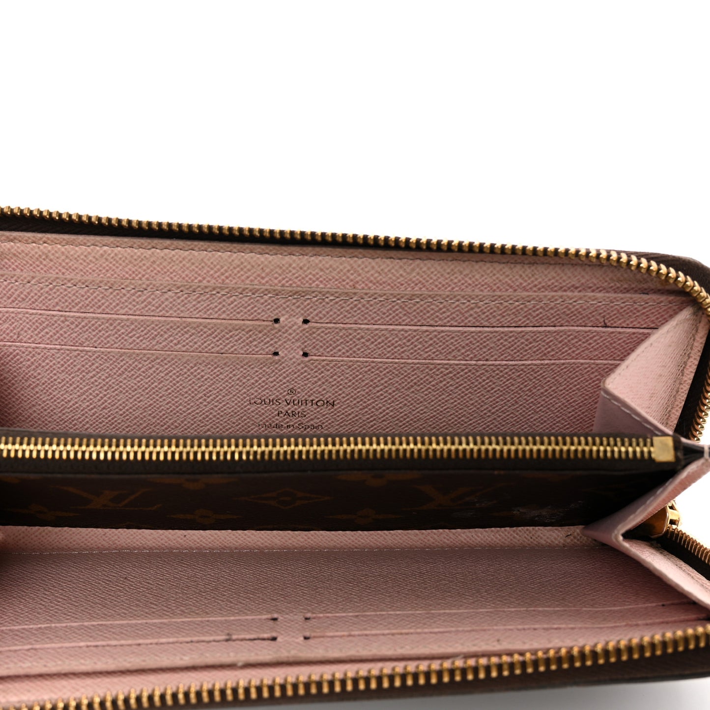 Monogram Clemence Wallet Rose Ballerine
