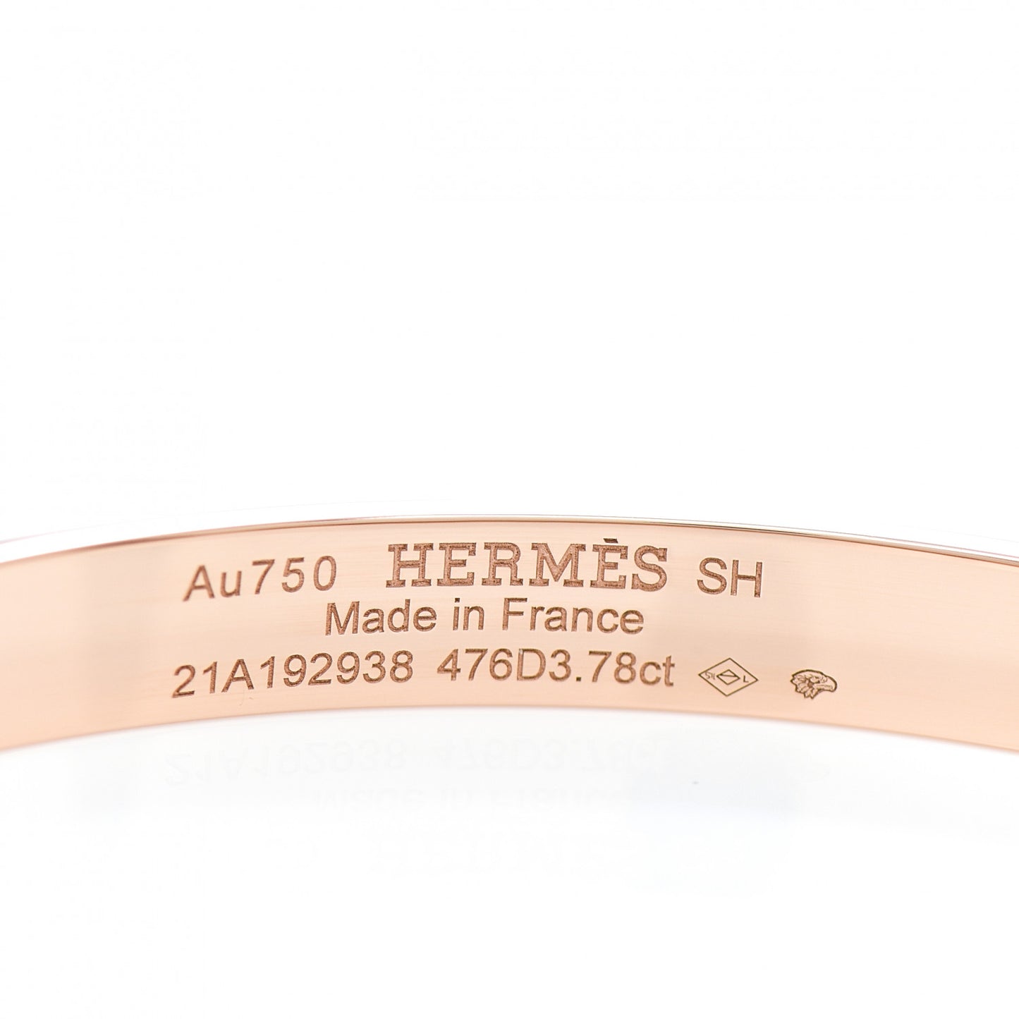 18K Rose Gold Diamond PM Collier De Chien Full Pave Bracelet SH