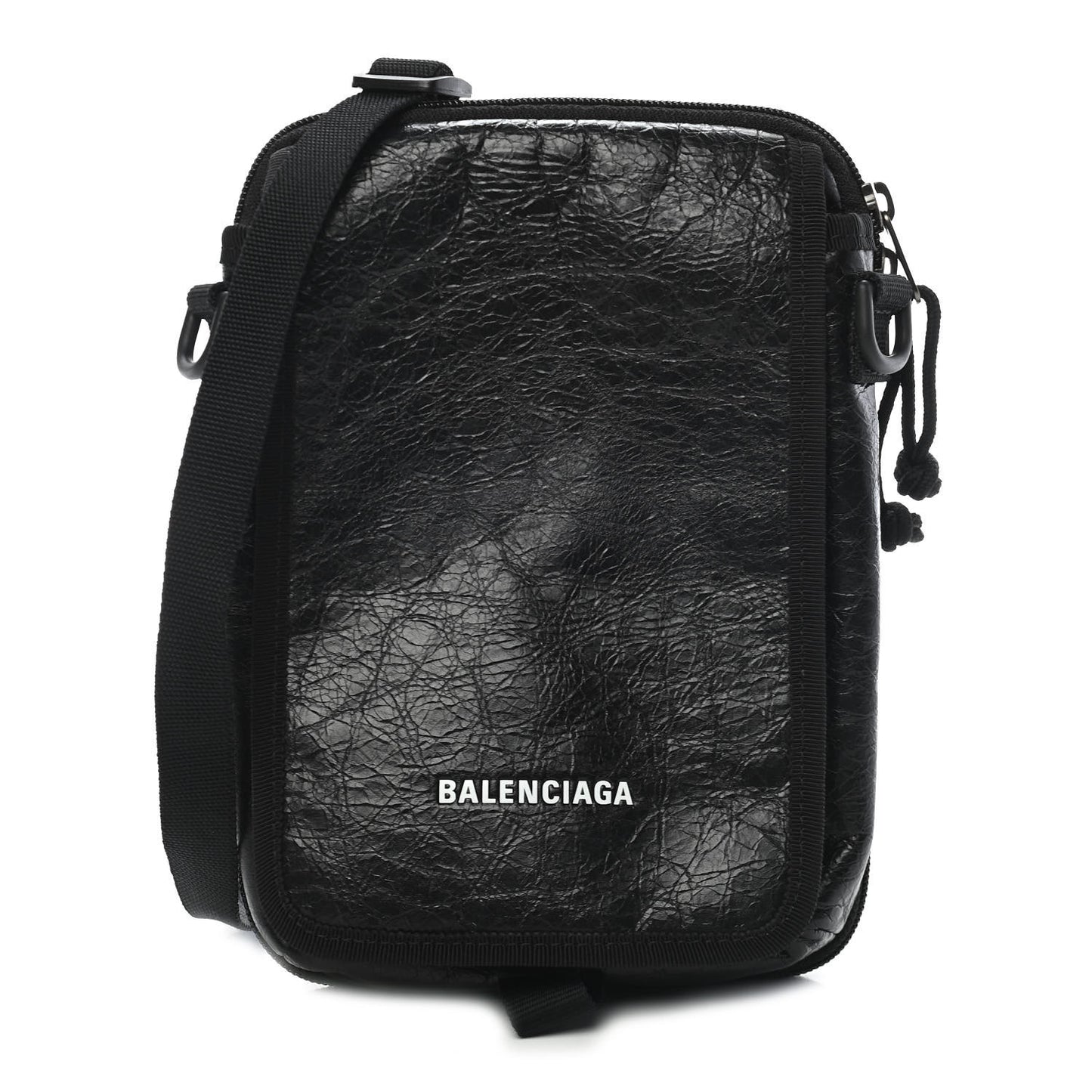 Agneau Explorer Crossbody Pouch Black