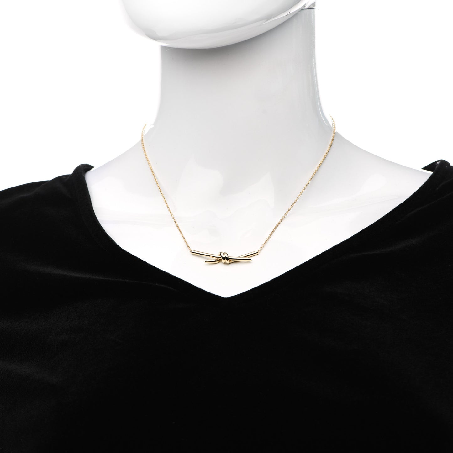18K Yellow Gold Knot Necklace