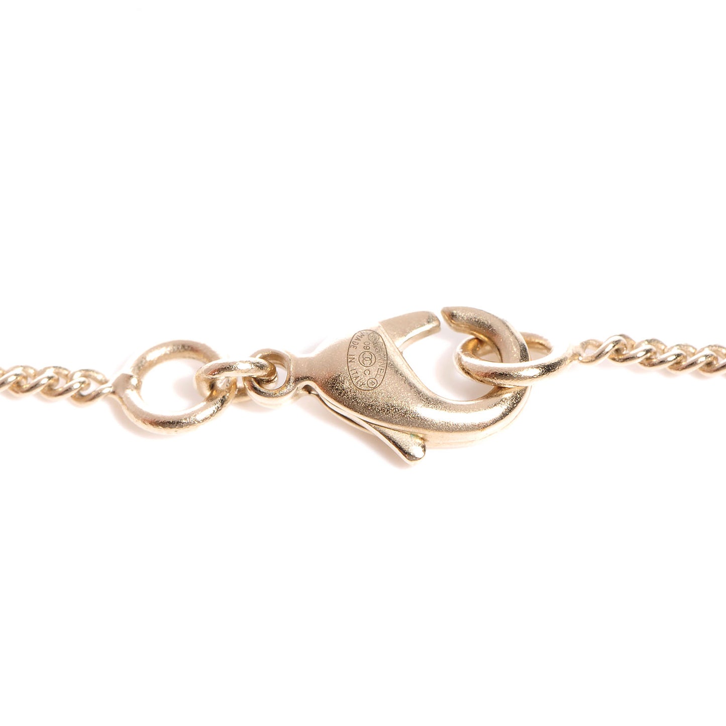 Crystal CC Alligator Necklace Gold