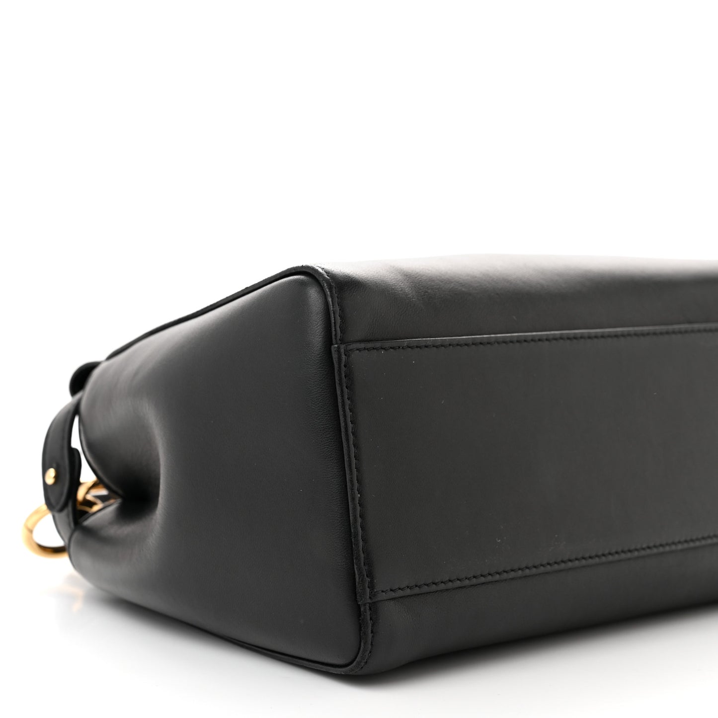Nappa Stacked Bar Mini Peekaboo Iconic Satchel Black