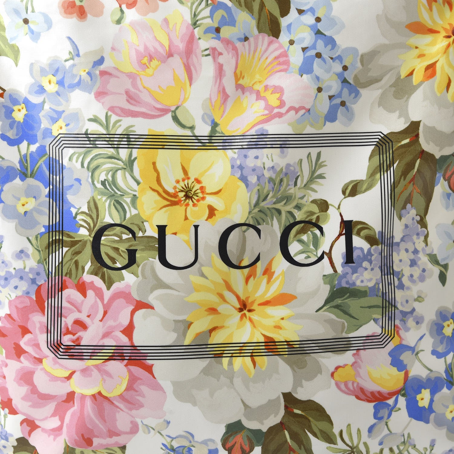 Gucci Patent Canvas Frame Logo Floral Print Vertical Tote Multicolor 10 of 10
