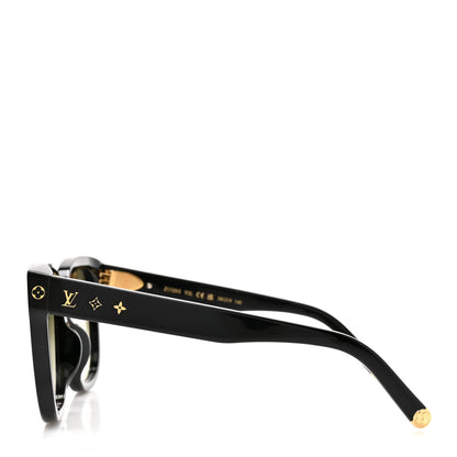 Louis Vuitton Acetate My Monogram Cat Eye Sunglasses Z1729E Black 3 of 8