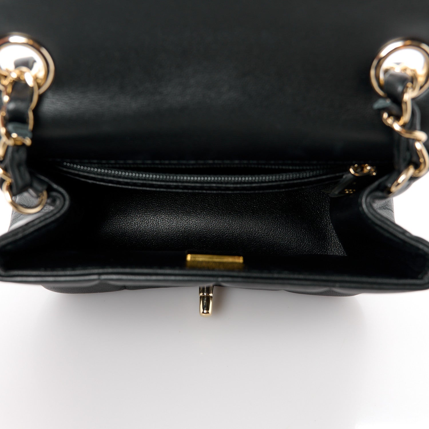 Chanel Lambskin Resin Crystal Square Quilted Mini Monacoco Flap Black 5 of 12