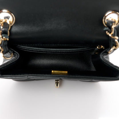 Chanel Lambskin Resin Crystal Square Quilted Mini Monacoco Flap Black 5 of 12