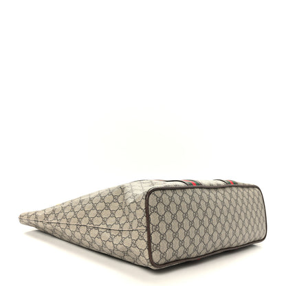 Gucci GG Supreme Monogram Web Neo Vintage Tote Beige New Acero Crop 4 of 9