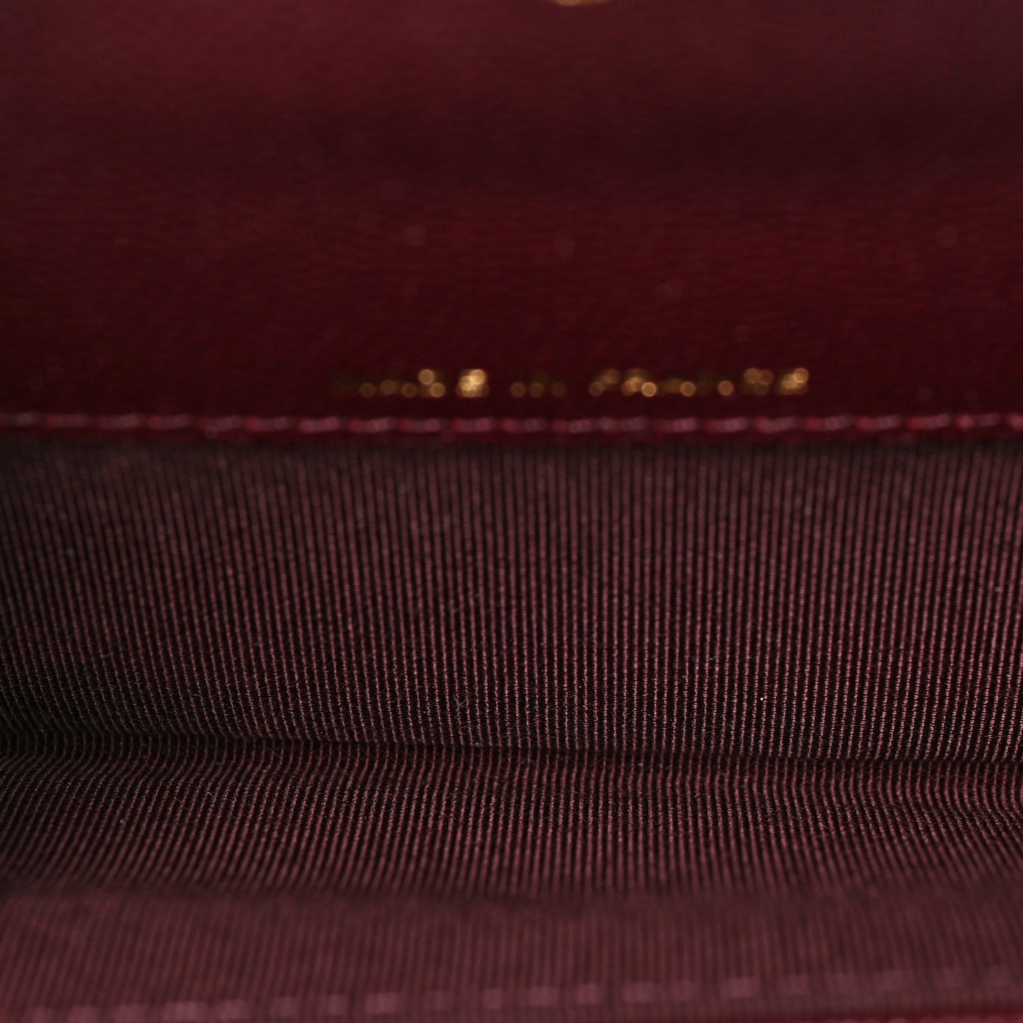Caviar Quilted Flap Card Holder Wallet Burgundy