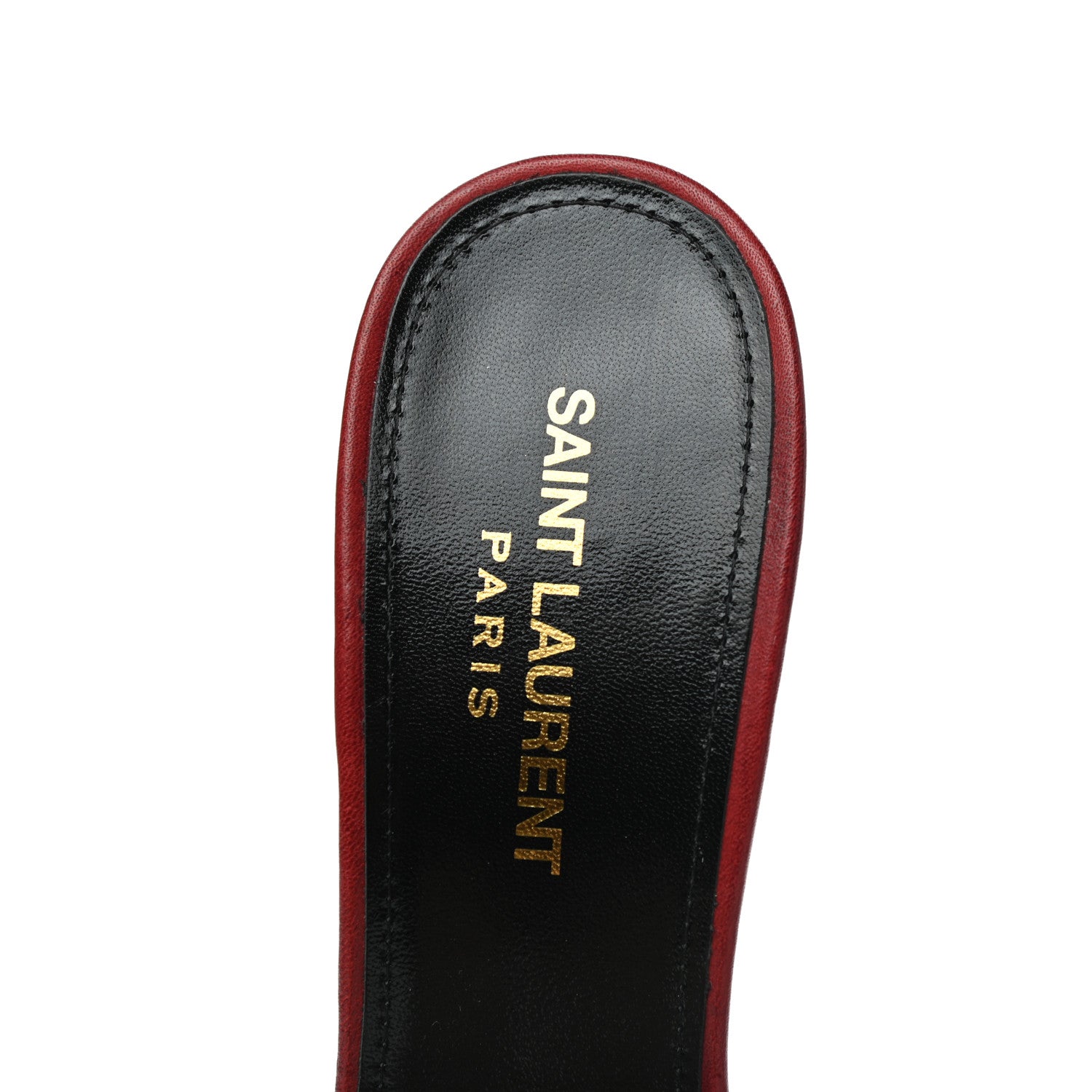 Saint Laurent Lambskin Bianca Mules 38.5 Red 7 of 9