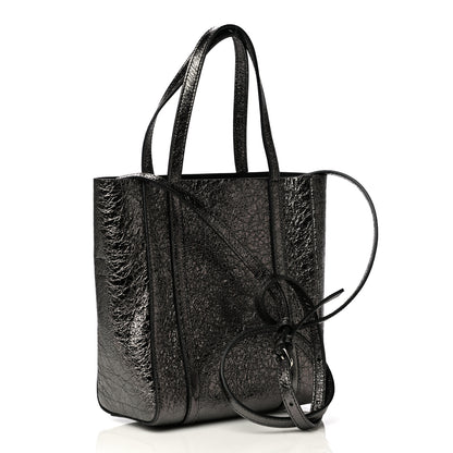 Balenciaga Textured Patent Calfskin XXS Everyday Tote Black 2 of 10