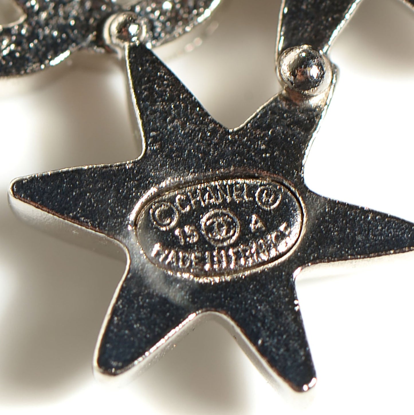 Crystal CC Star Earrings Silver