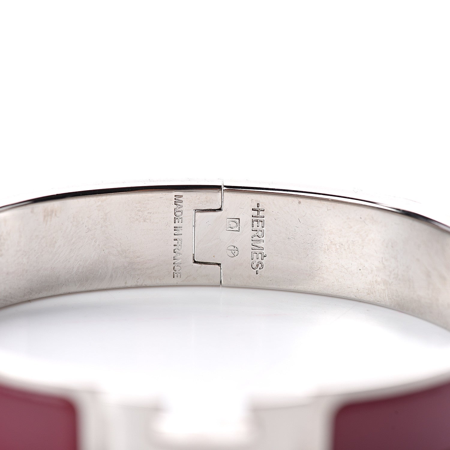 Hermes Enamel Narrow Clic Clac H Bracelet GM Rouge De Chine 3 of 3