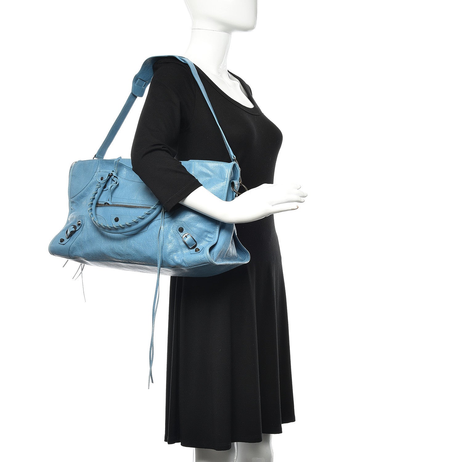Balenciaga Agneau Classic Hardware Part Time Bleu Indigo 2 of 15