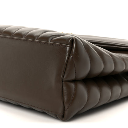Saint Laurent Calfskin Y Quilted Monogram Medium Loulou Chain Satchel Soil Brown 11 of 11