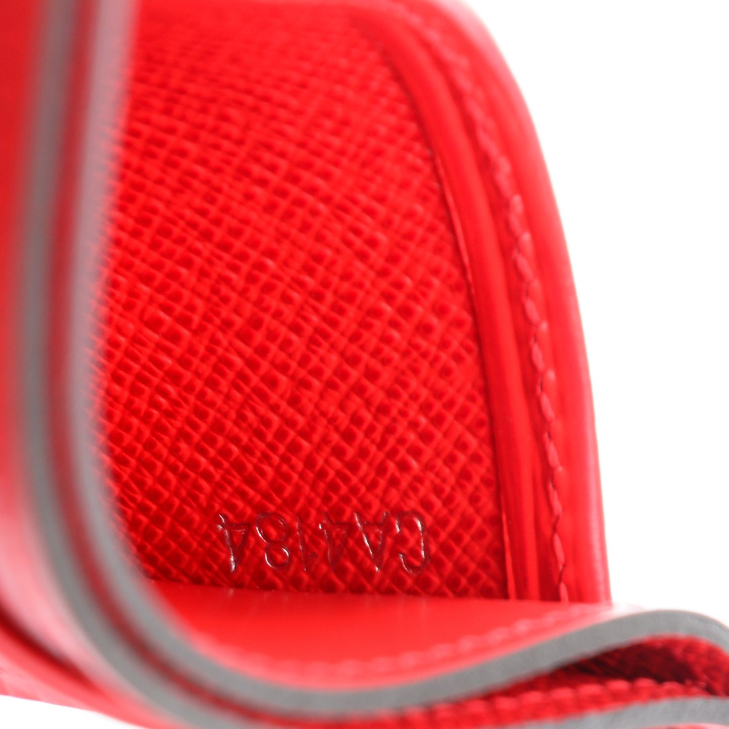 Epi Card Holder Coquelicot