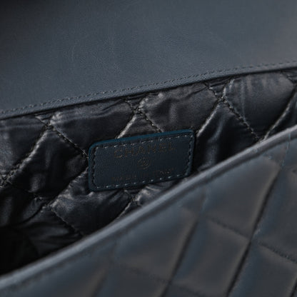 Chanel Lambskin Quilted Flap Cosmetic Case Blue 8 of 11