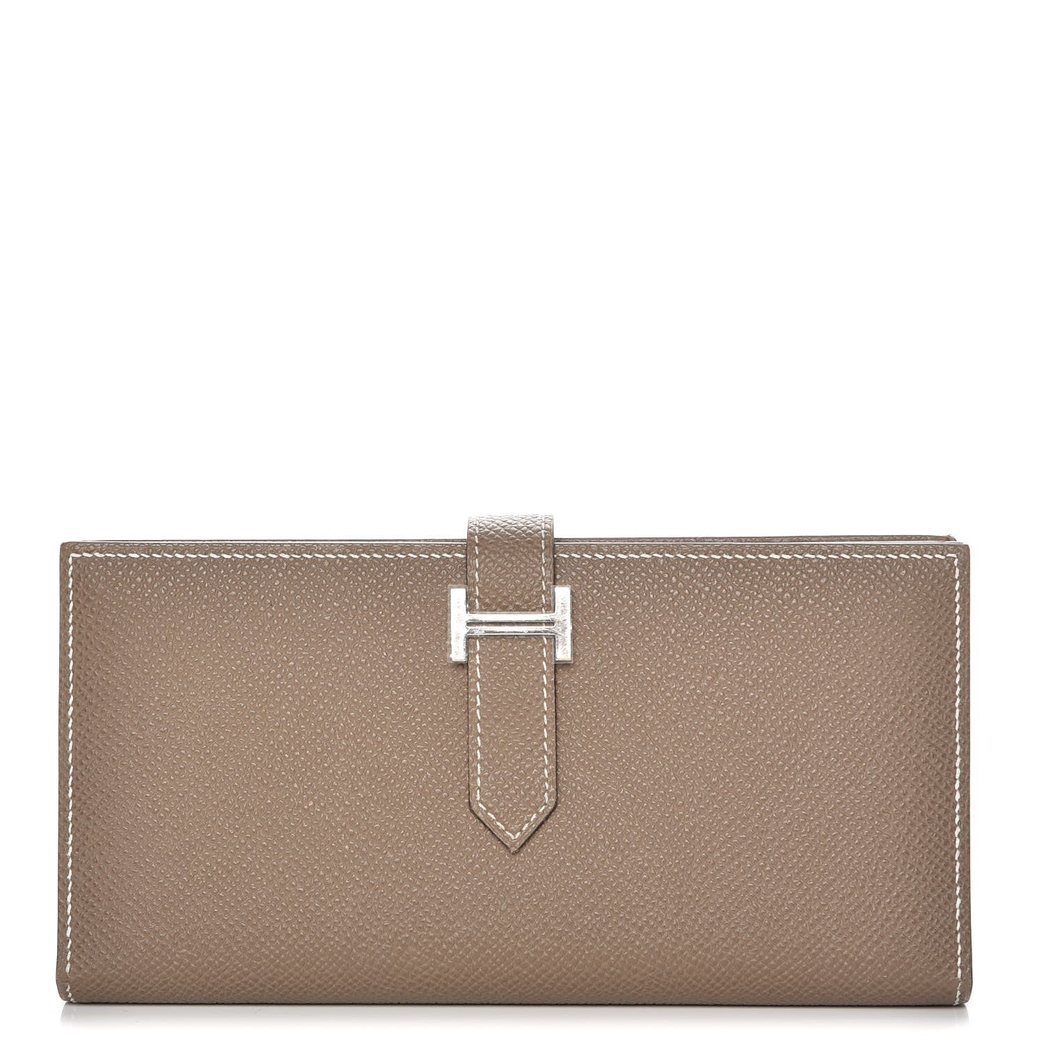 Hermes Epsom Bearn Gusset Wallet Etoupe 1 of 8