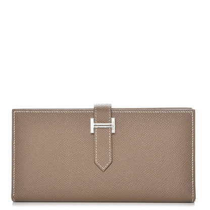 Hermes Epsom Bearn Gusset Wallet Etoupe 1 of 8